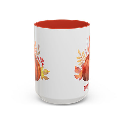 Cozy Pumpkin Accent Coffee Mug | Fall Decor, Gift for Autumn Lovers, Thanksgiving Mug, Pumpkin Spice Latte Cup, Holiday Drinkware