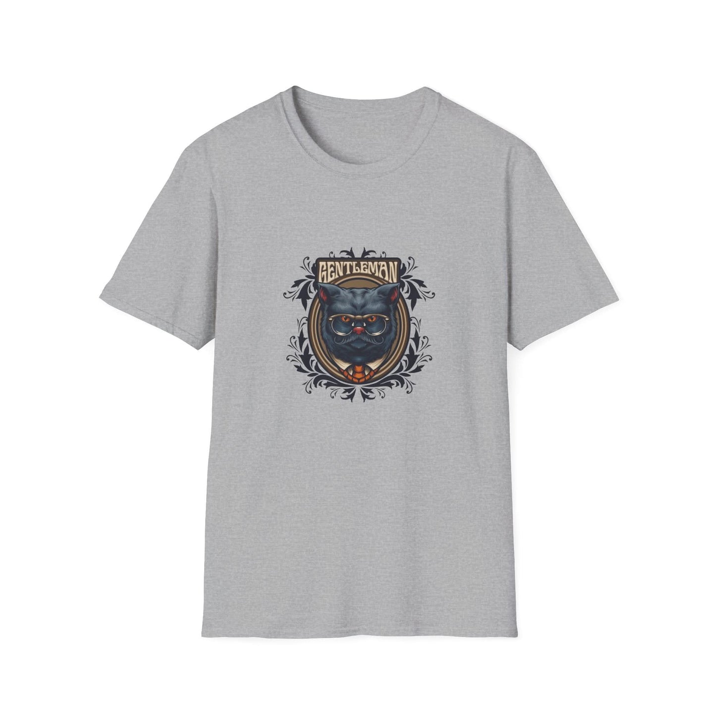 Animal Grey Cat with Framed Ornaments - Mleem