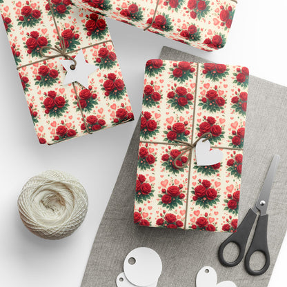 Elegant Wrapping Paper for Gifts, Floral Gift Wrap, Birthday, Holiday, Christmas, DIY Craft Projects