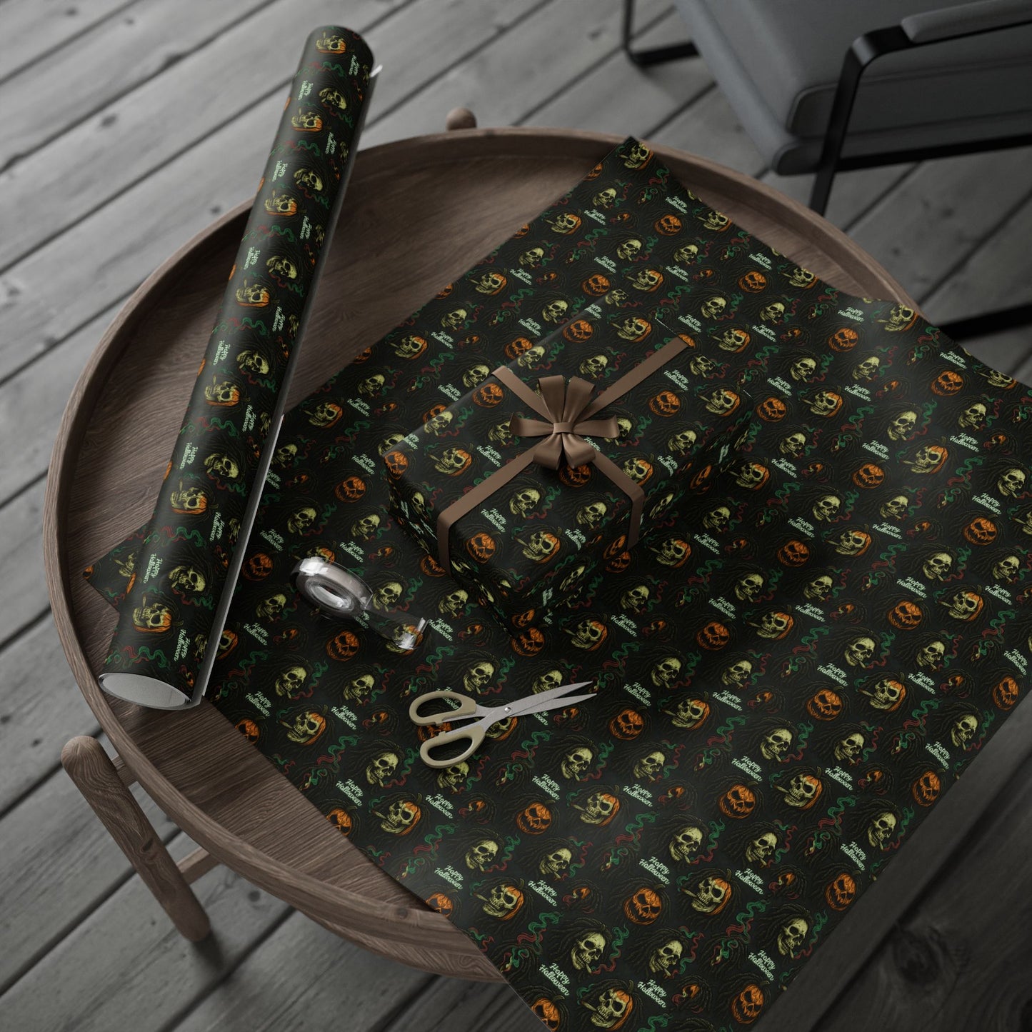 Gothic Halloween Wrapping Paper, Spooky Gift Wrap for October Celebrations, Scary Patterned Gift Wrap, Unique Holiday Wrap, Fun [...]