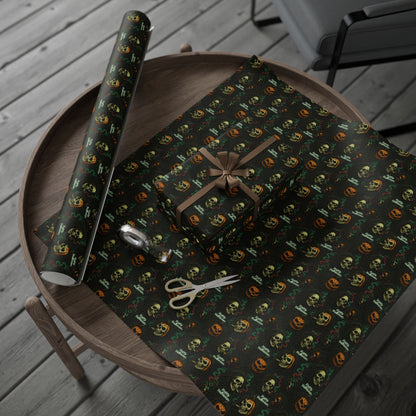 Gothic Halloween Wrapping Paper, Spooky Gift Wrap for October Celebrations, Scary Patterned Gift Wrap, Unique Holiday Wrap, Fun [...]