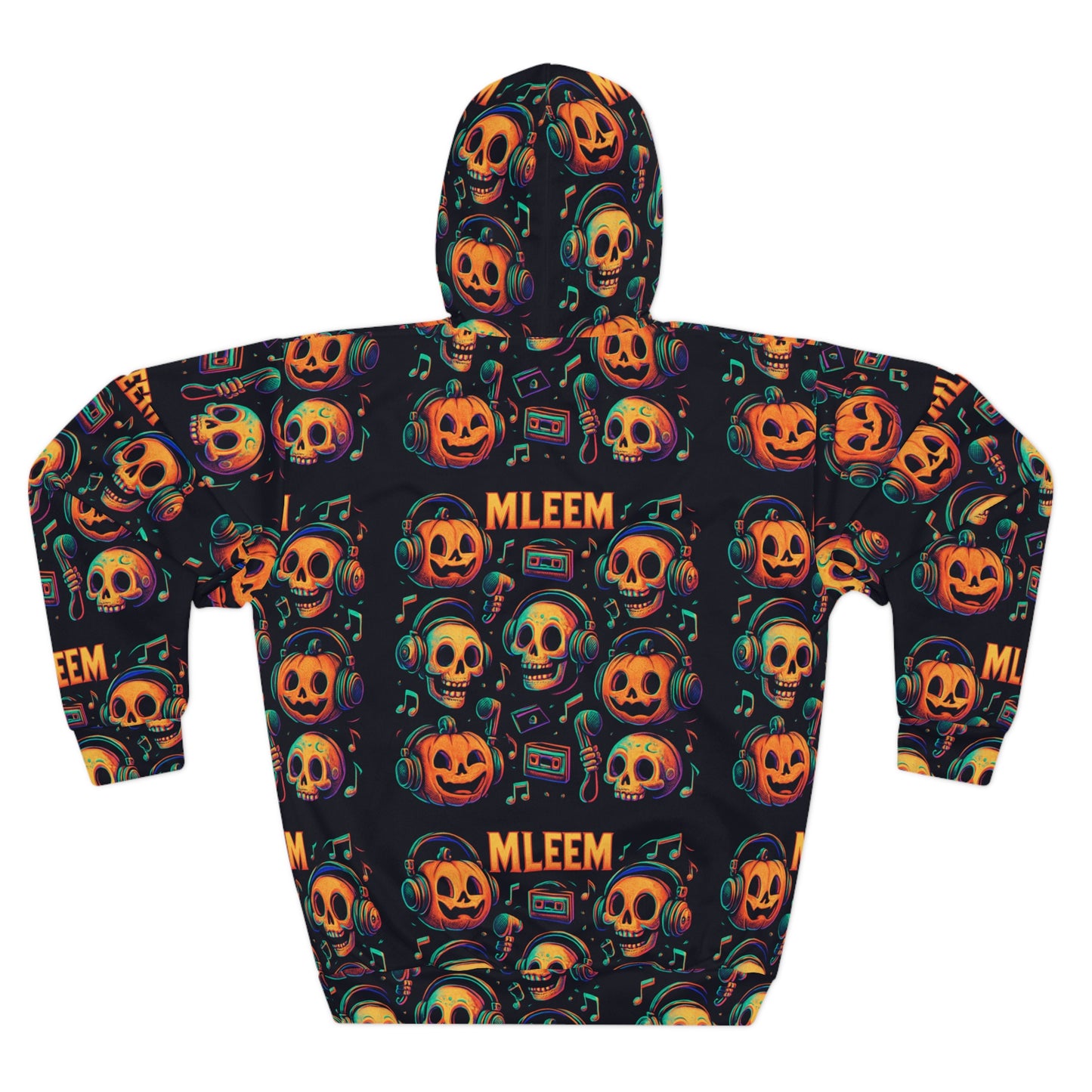 Vibrant Skull Graphic Hoodie, Unisex Pullover, Halloween Sweater, Spooky Style, Party Wear