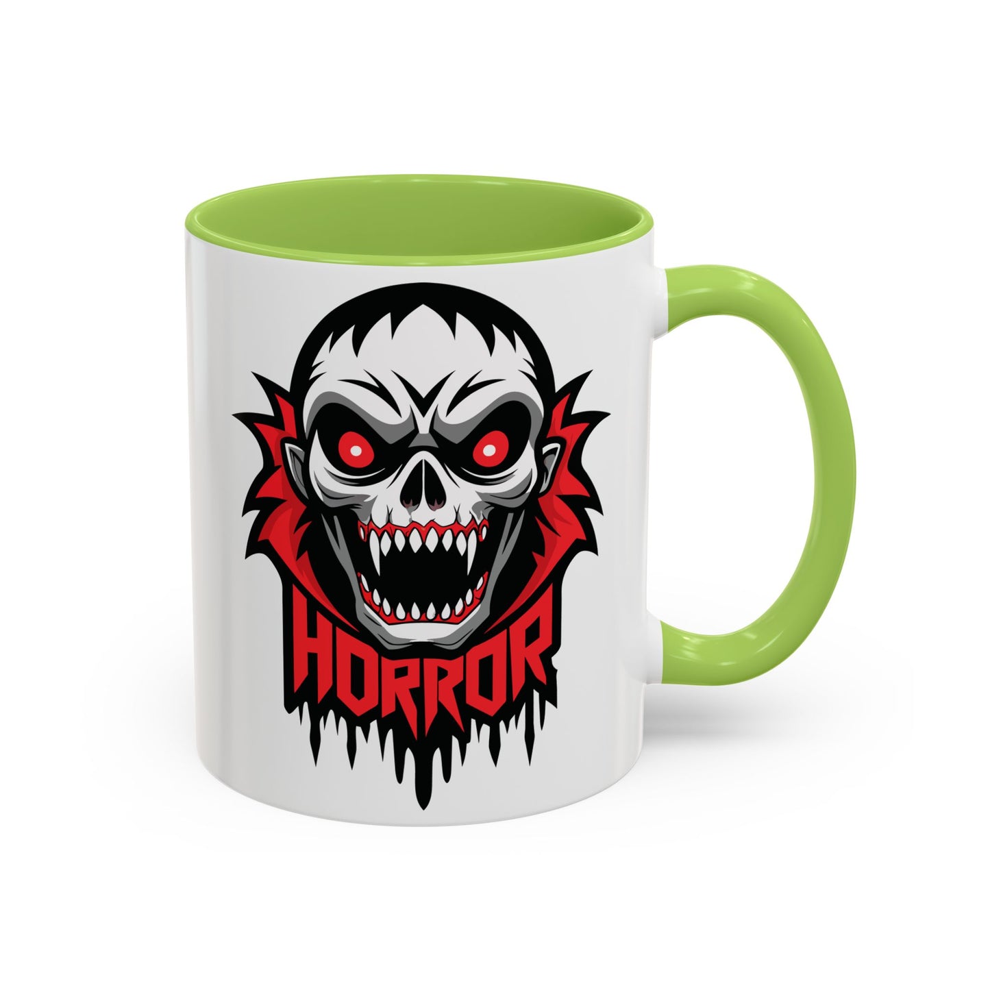 Horror-Themed Coffee Mug, Unique Gift for Halloween Lovers, Scary Decor, Black Accented Mug, Gothic Drinkware, Spooky Kitchenware