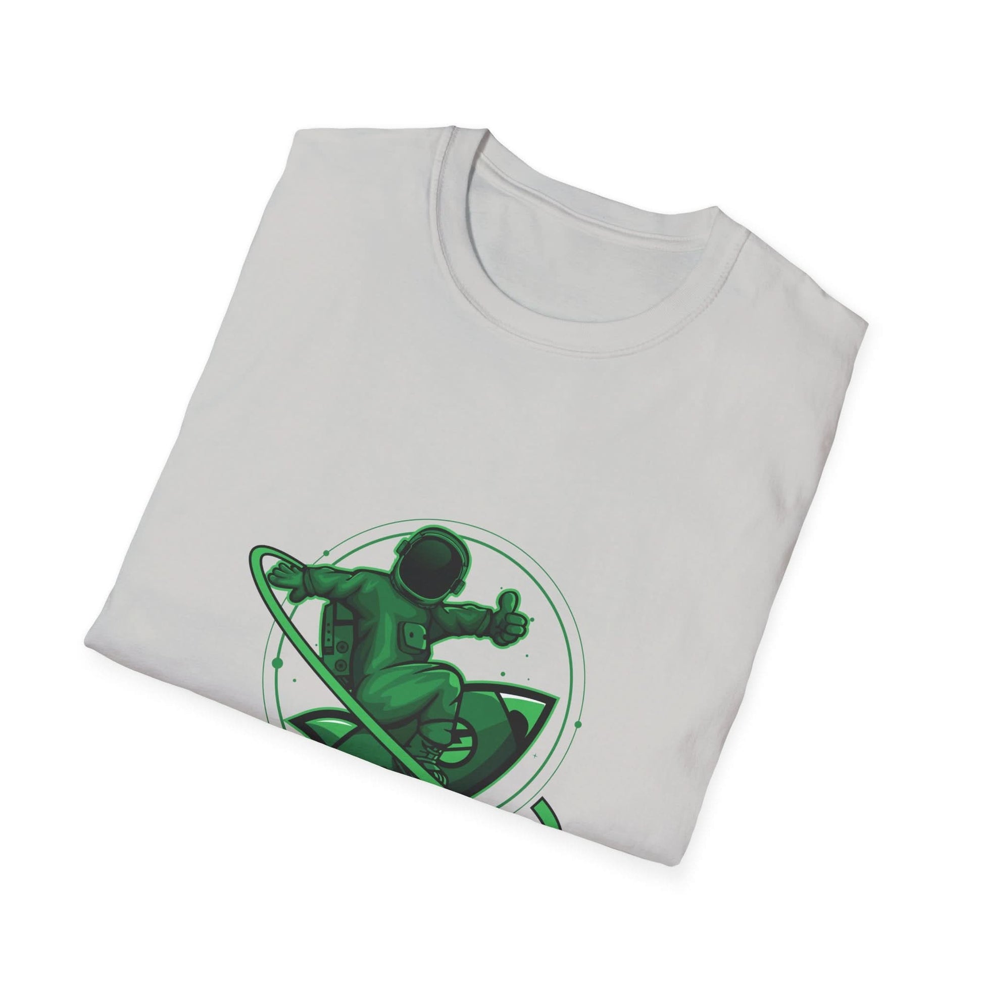 Green Astronaut Flying in Space - Mleem