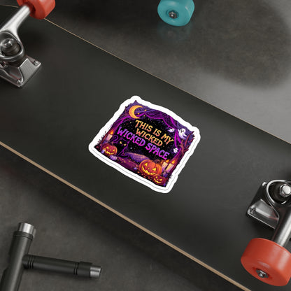 Halloween Die-Cut Stickers - Spooky Home Decor, Witchy Laptop Decor, Pumpkin Stickers, Fun Gifting for Halloween