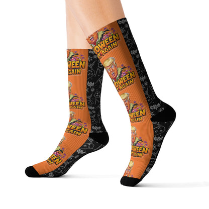 Halloween-Themed Sublimation Socks, Fun Socks, Holiday Accessories, Spooky Gifts, Costume Add-ons, Unique Footwear