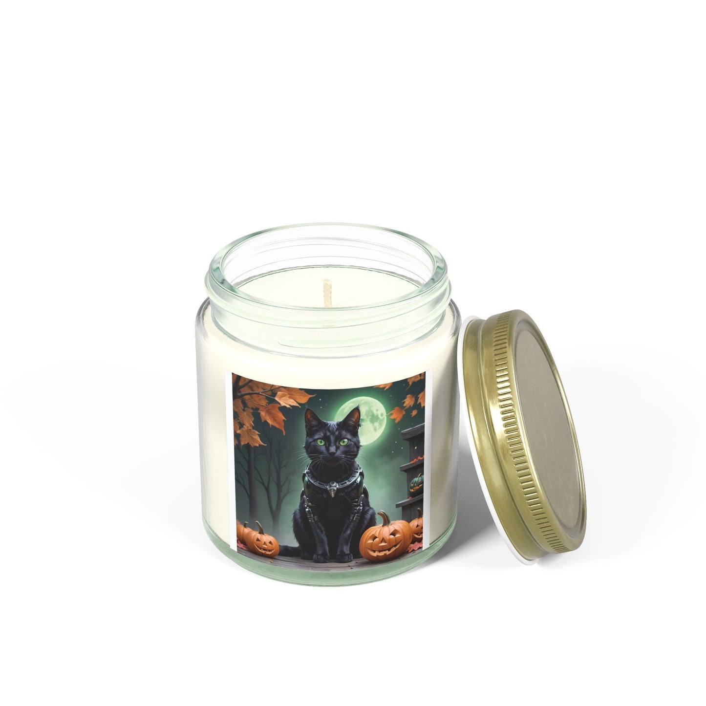 Halloween Cat Scented Candle, Cozy Home Decor, Gift for Cat Lovers, Fall Fragrance, Halloween Decoration, Aromatherapy Candle