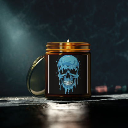 Chilling Skull Scented Candle - Coconut Apricot Wax, Dark Aesthetic Gifts, Home Decor, Occult Candles, Halloween Decor
