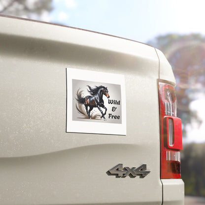 Wild & Free Horse Car Magnets, Equestrian Decor, Horse Lover Gift, Animal Magnet, Nature Car Décor