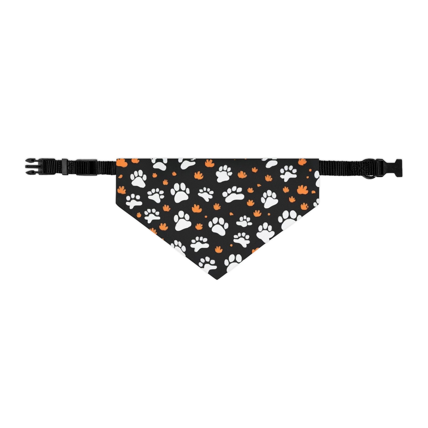 Paw Print Pet Bandana Collar | Cute Dog Accessory for Walks, Parties, Holidays, Pet Lovers Gift, Customizable Pet Apparel