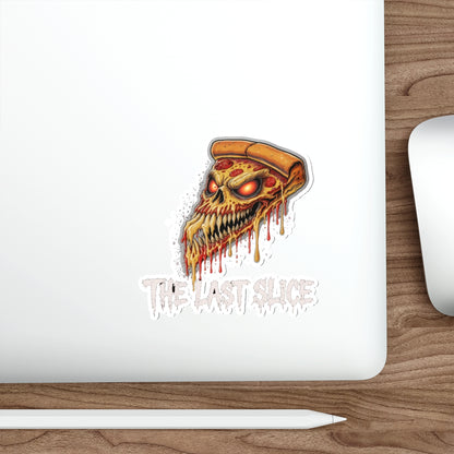 Die-Cut Stickers - The Last Slice, Edgy Vinyl Decals for Laptops, Bicycles, Water Bottles, Unique Gift Idea, Halloween Decor