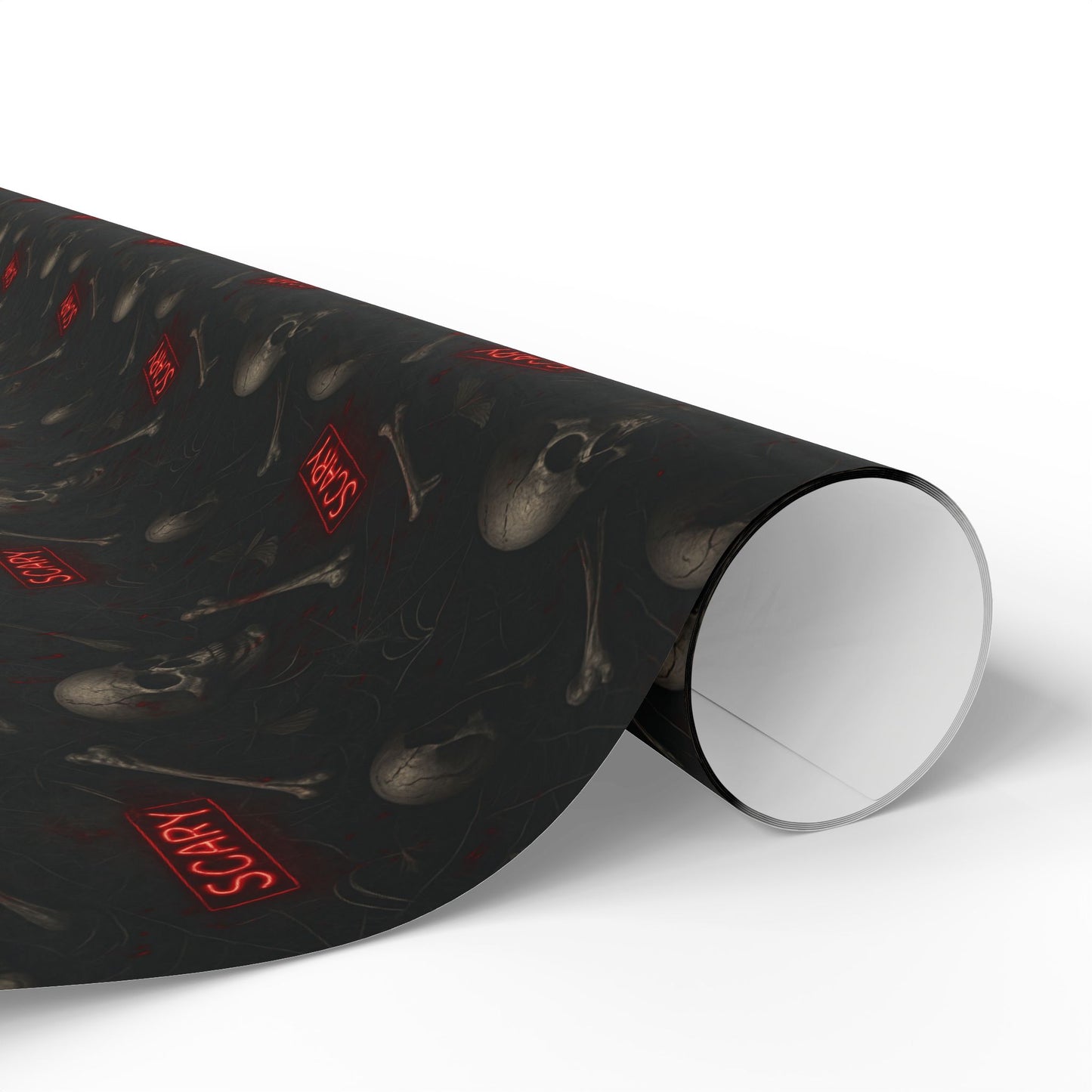 Spooky Halloween Wrapping Paper, Unique Gift Wrap for Halloween, Scary Black and Red Paper, Fun Decorative Wrap, Halloween Party Supplies