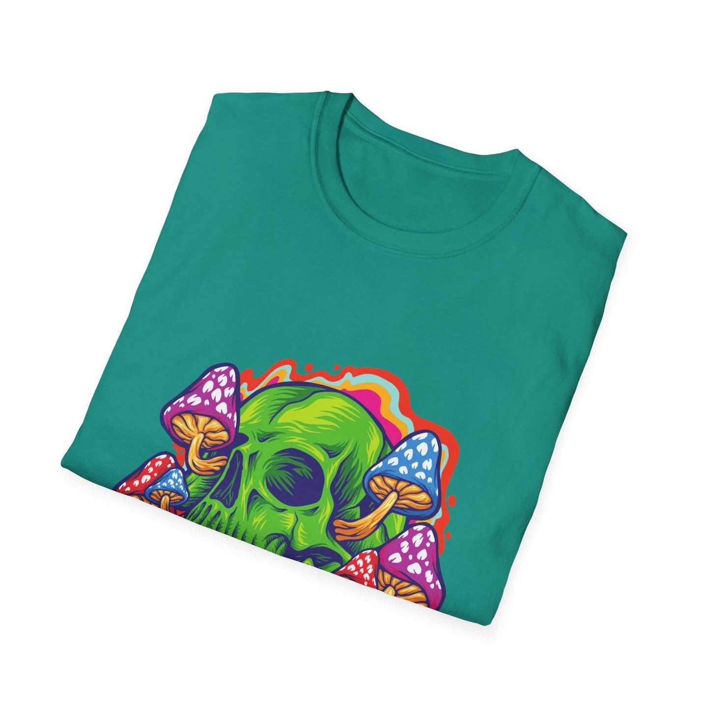 Psychedelic Skull with Mushrooms - Mleem