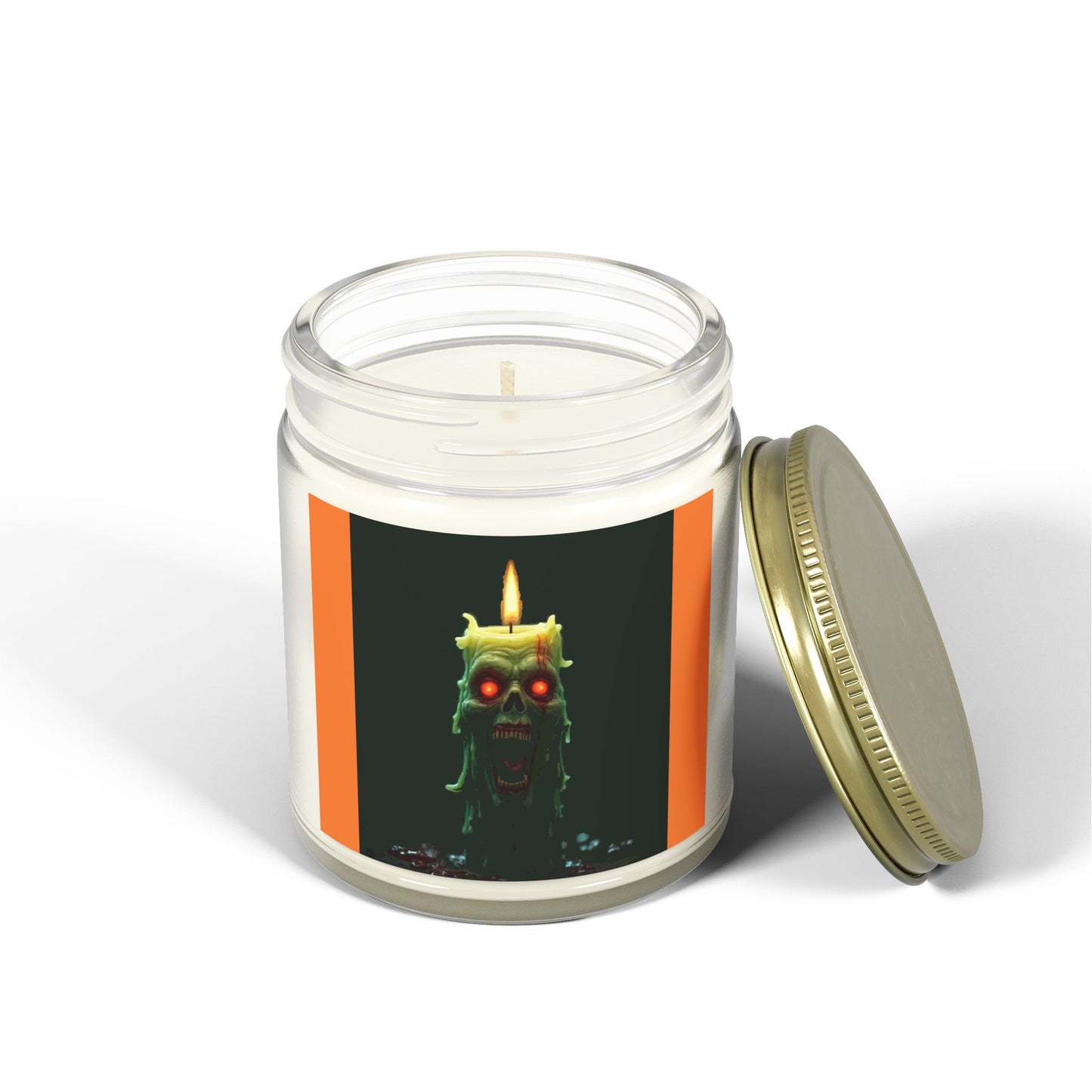 Coconut Apricot Candle with Spooky Vibe, Halloween Decor, Unique Gift, Cozy Atmosphere, Candle for Relaxation