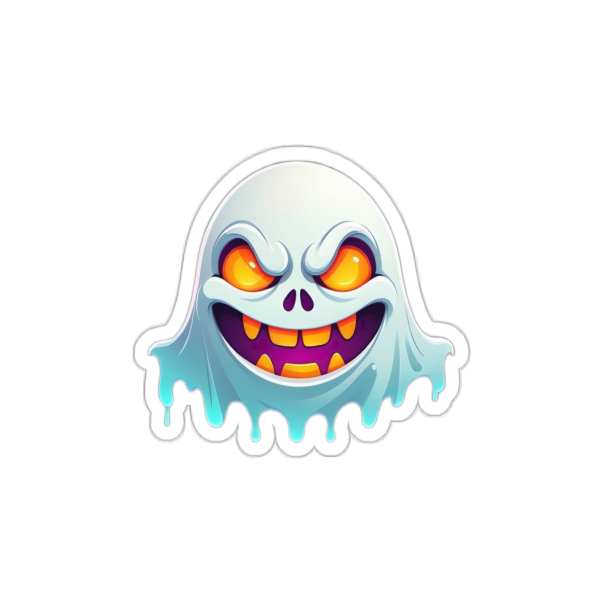 Spooky Ghost Die-Cut Stickers | Fun Halloween Decor, Laptop Accessories, Party Favors, Enamel Pin Alternatives, Gift Ideas