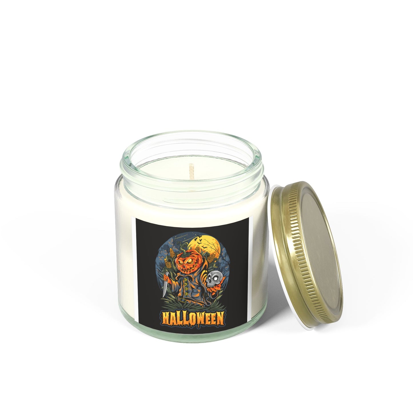 Halloween Scented Candles - Coconut Apricot Wax, Fall Decor, Spooky Room Fragrance, October Gifts, Home Ambiance