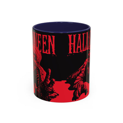 Halloween Accent Coffee Mug | Spooky Coffee Cup for Halloween Lovers, Trick or Treat Mug, Horror Decor, Gift for Fans