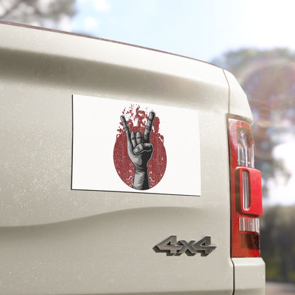 Rock Hand Car Magnets - Cool Car Accessories, Music-Themed Decor, Road Trip Essentials, Gift for Music Lovers
