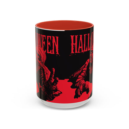 Halloween Accent Coffee Mug | Spooky Coffee Cup for Halloween Lovers, Trick or Treat Mug, Horror Decor, Gift for Fans