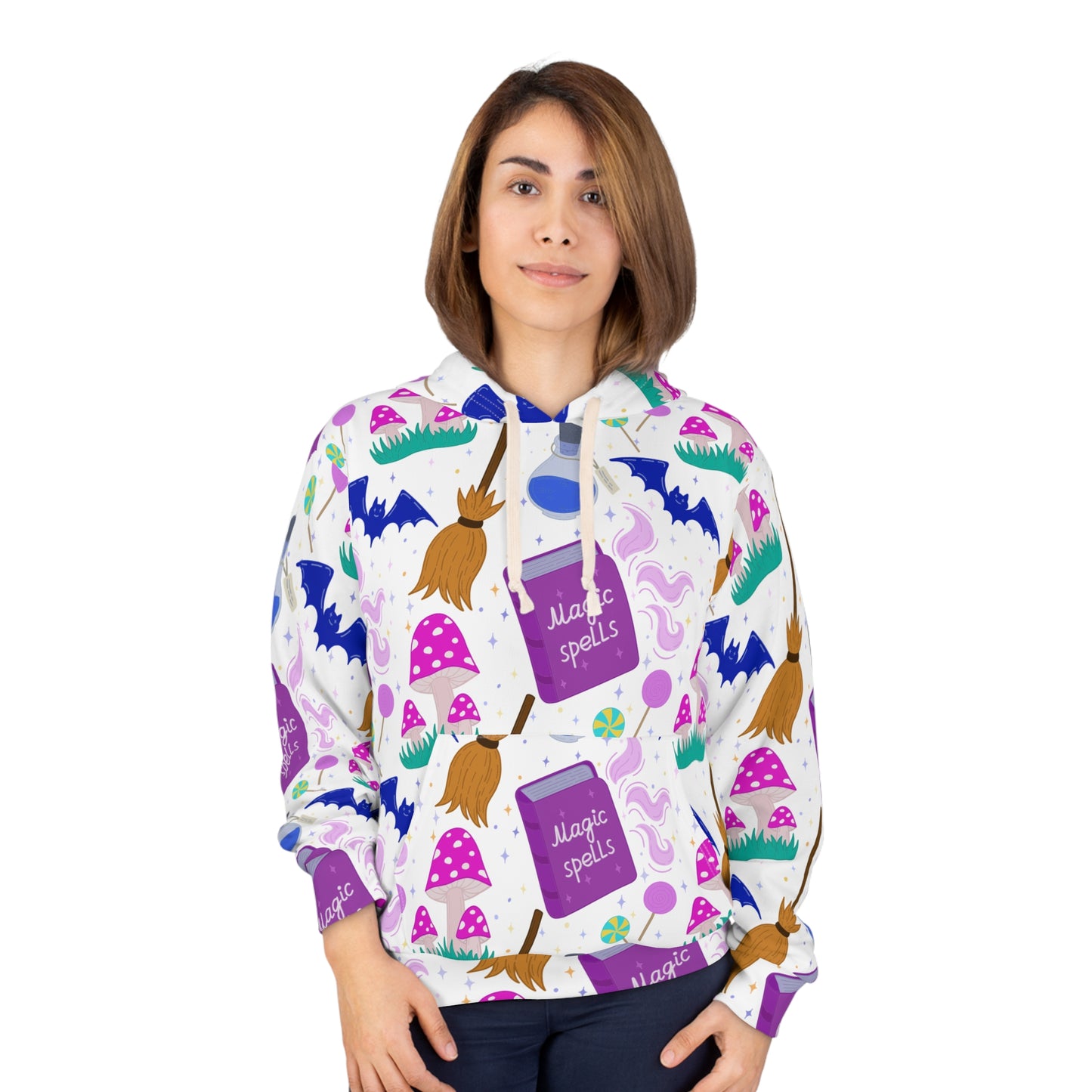 Magic Spells Unisex Pullover Hoodie | Cute Halloween Hoodie, Witchy Sweatshirt, Cozy Fall Apparel