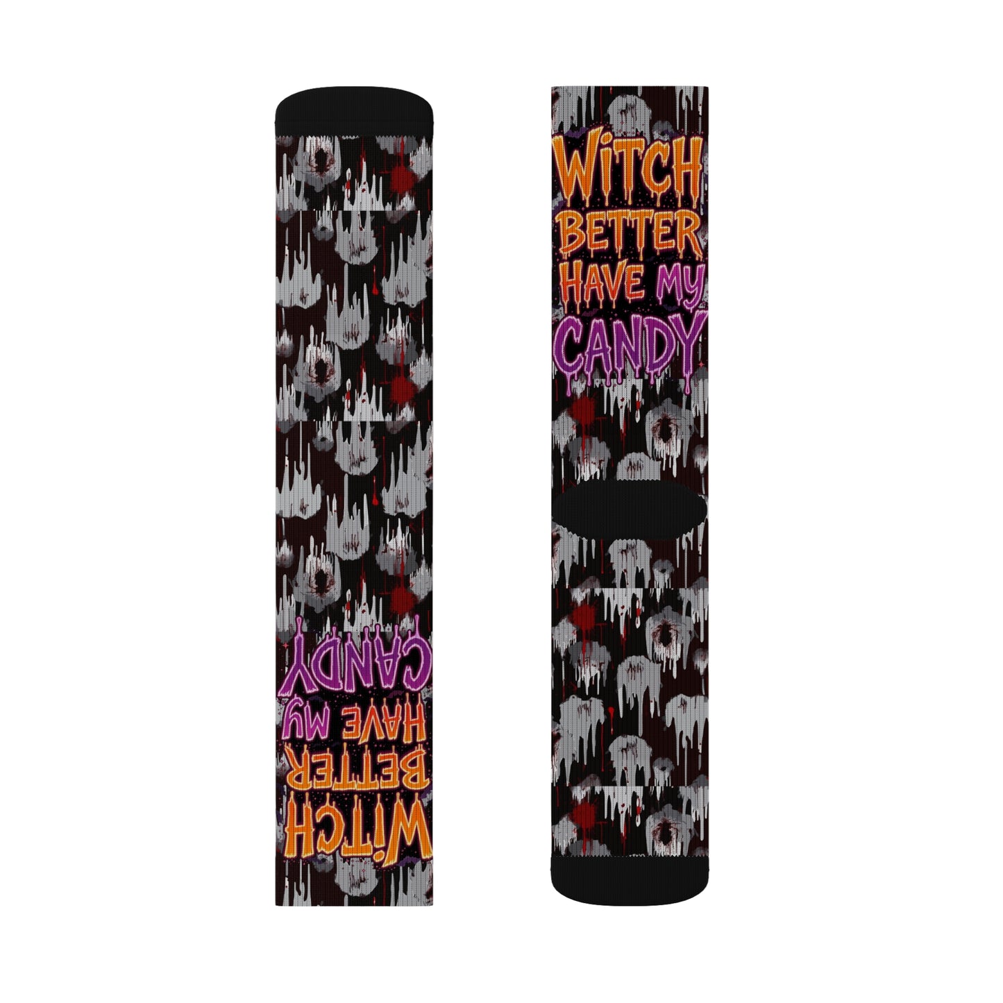 Sublimation Socks - Spooky Ghost Design, Perfect for Halloween, Unique Gift for Friends, Fun Novelty Wear, Cozy Home Accessories
