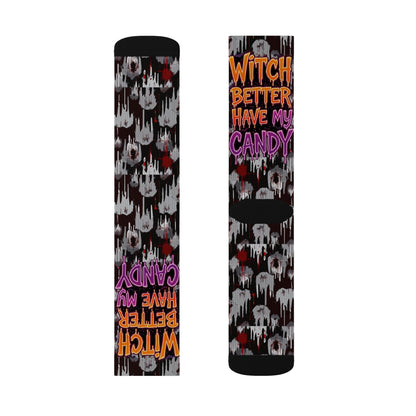 Sublimation Socks - Spooky Ghost Design, Perfect for Halloween, Unique Gift for Friends, Fun Novelty Wear, Cozy Home Accessories