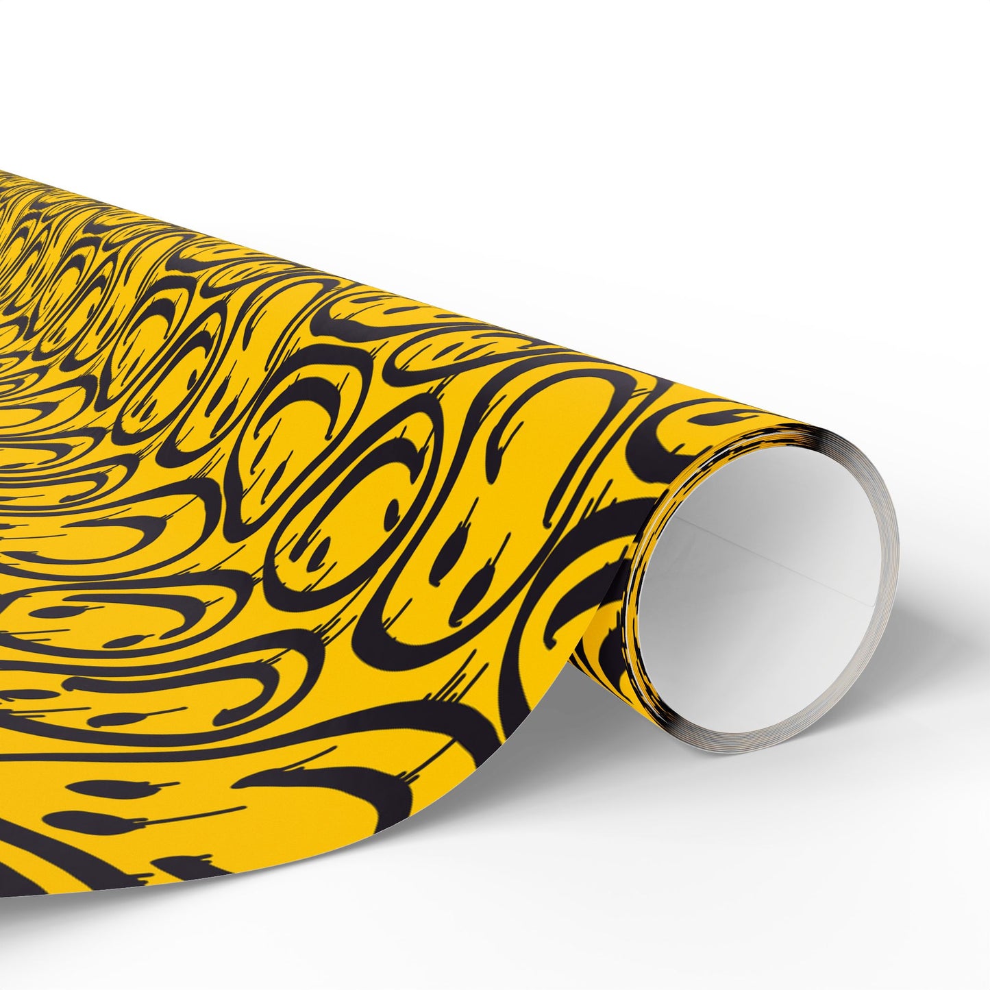 Stylish Wrapping Paper Roll, Unique Gift Wrap for Birthdays, Holidays, Anniversaries, DIY Crafts, Yellow Black Design