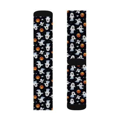 Halloween Ghost & Pumpkin Socks, Cute Patterned Socks for Fall, Fun Halloween Accessories, Unique Gift for Halloween Lovers