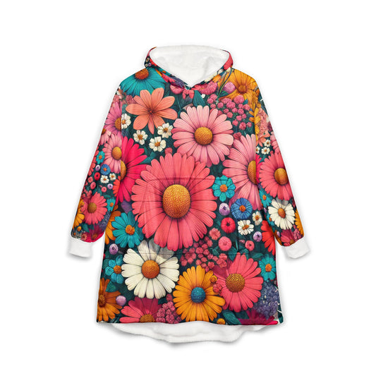Cozy Floral Unisex Hooded Blanket