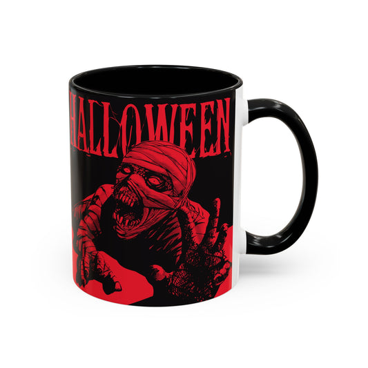 Halloween Accent Coffee Mug | Spooky Coffee Cup for Halloween Lovers, Trick or Treat Mug, Horror Decor, Gift for Fans