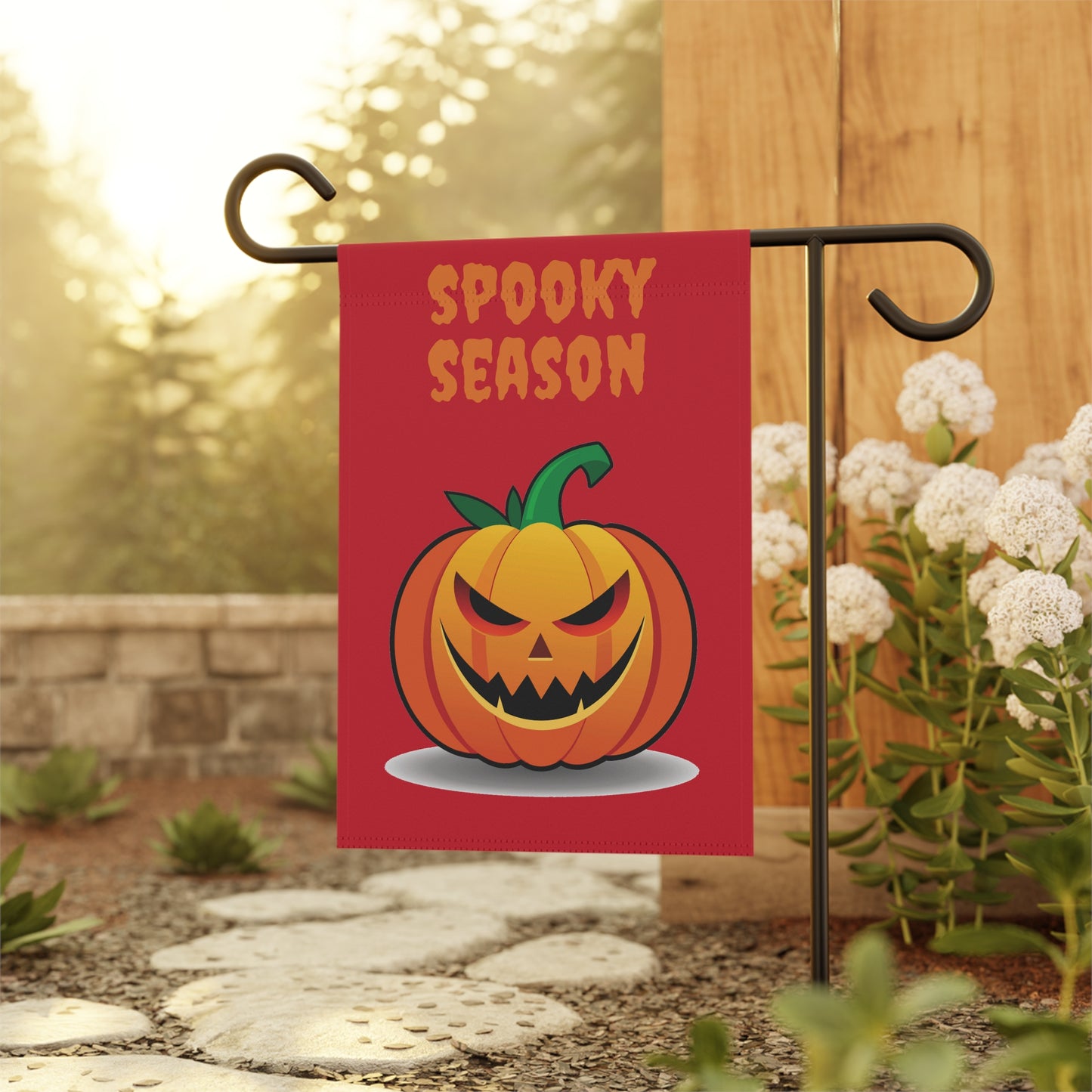 Halloween Garden Banner, Spooky Season Decor, Outdoor Fall Decoration, Pumpkin Flag, Autumn Yard Signs, Halloween Party