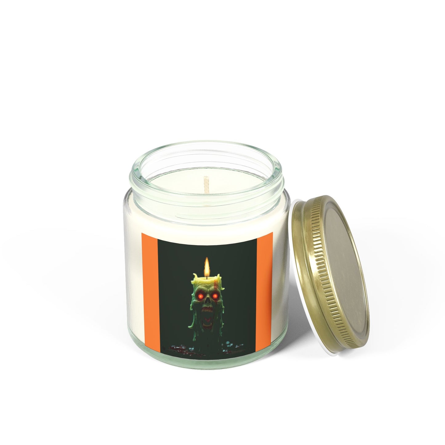 Coconut Apricot Candle with Spooky Vibe, Halloween Decor, Unique Gift, Cozy Atmosphere, Candle for Relaxation