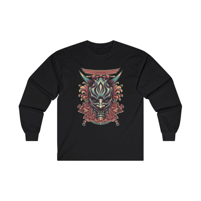 Oni Mask with Japanese Ornament - Mleem