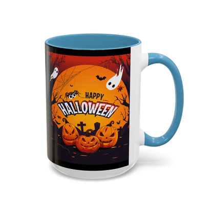 Spooky Halloween Coffee Mug - Perfect for Ghost Lovers and Fall Celebrations, Halloween Decor, Gift, Pumpkin Spice Season, Black Accent Mug