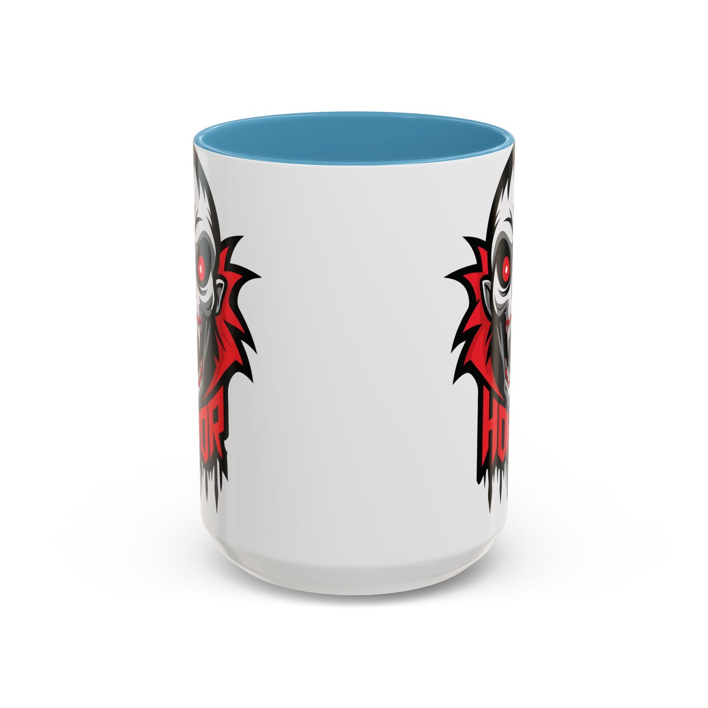 Horror-Themed Coffee Mug, Unique Gift for Halloween Lovers, Scary Decor, Black Accented Mug, Gothic Drinkware, Spooky Kitchenware