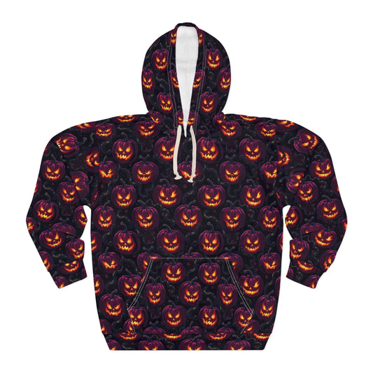 Halloween Pumpkin Unisex Pullover Hoodie, Spooky Hoodie for Fall, Ghosts and Ghouls Apparel, Pumpkin Spice Sweatshirt, Halloween Costume