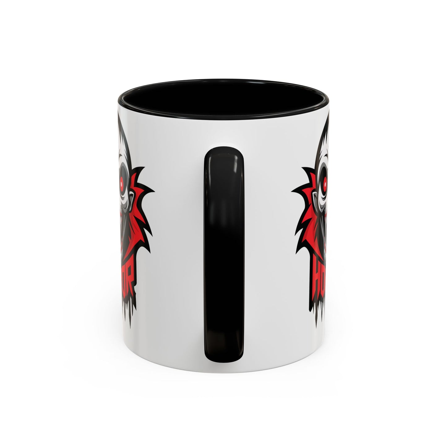Horror-Themed Coffee Mug, Unique Gift for Halloween Lovers, Scary Decor, Black Accented Mug, Gothic Drinkware, Spooky Kitchenware