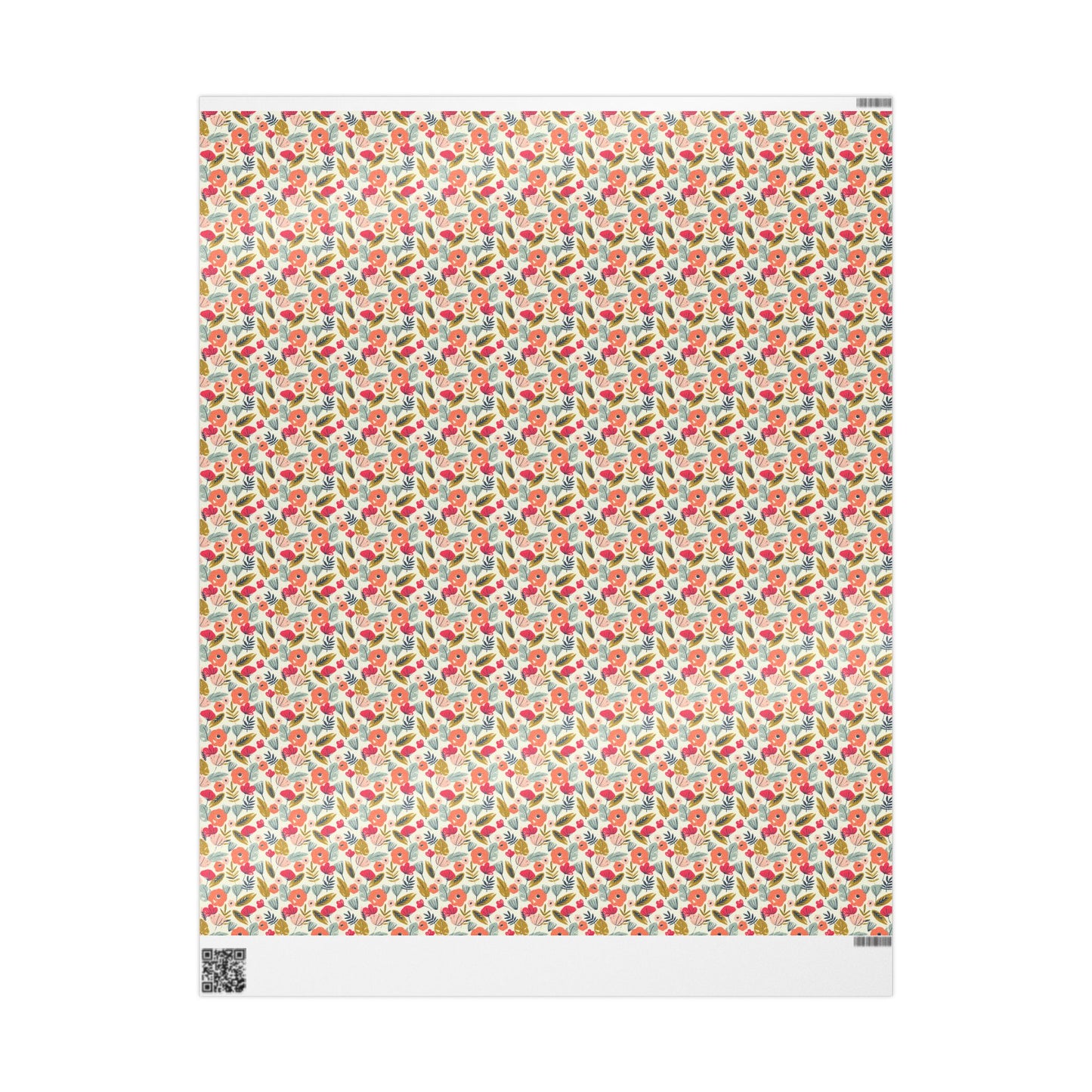Floral Wrapping Paper for All Occasions, Gift Wrap Roll, Birthday, Holiday, Eco-Friendly, Festive Gift Packaging, Artisan Design