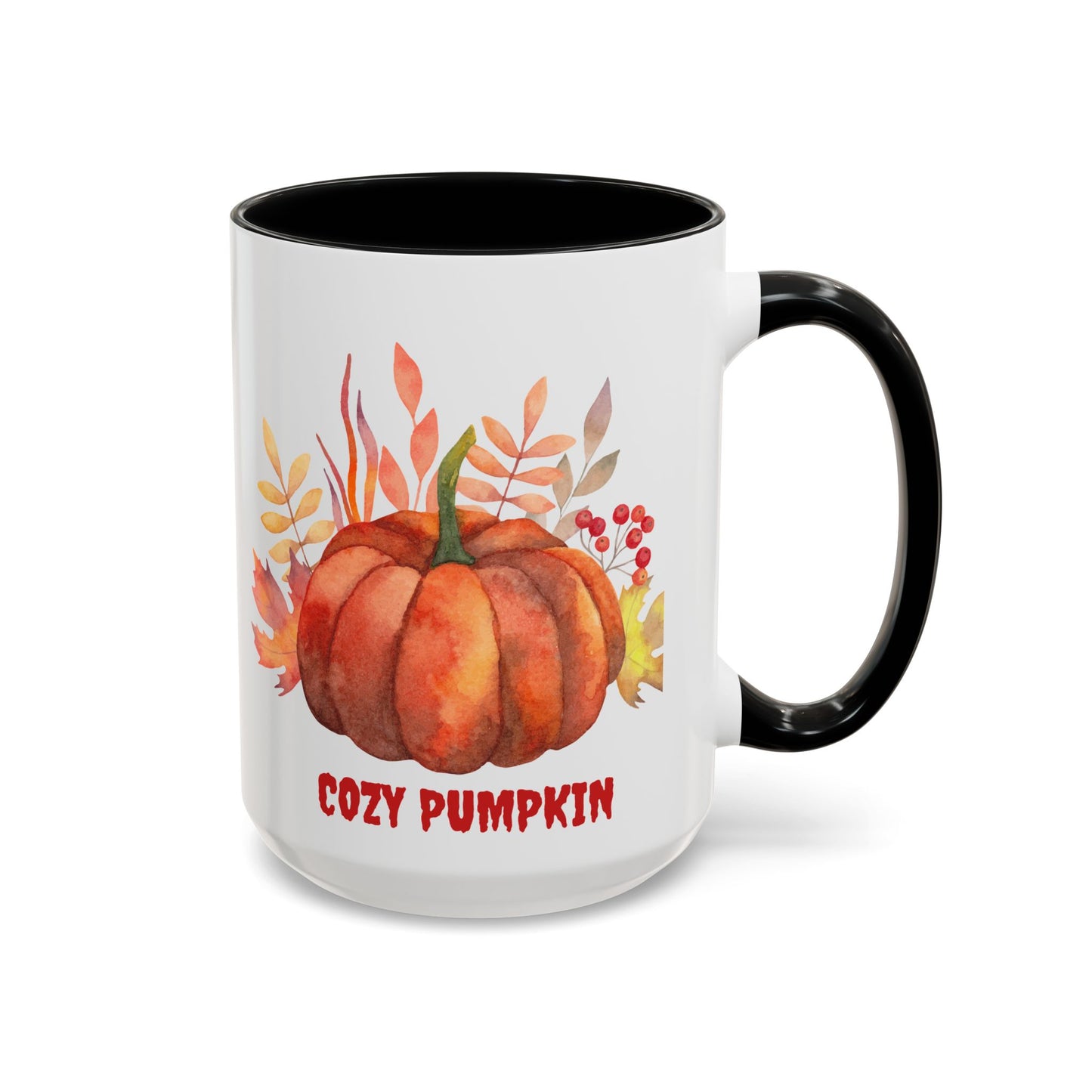 Cozy Pumpkin Accent Coffee Mug | Fall Decor, Gift for Autumn Lovers, Thanksgiving Mug, Pumpkin Spice Latte Cup, Holiday Drinkware