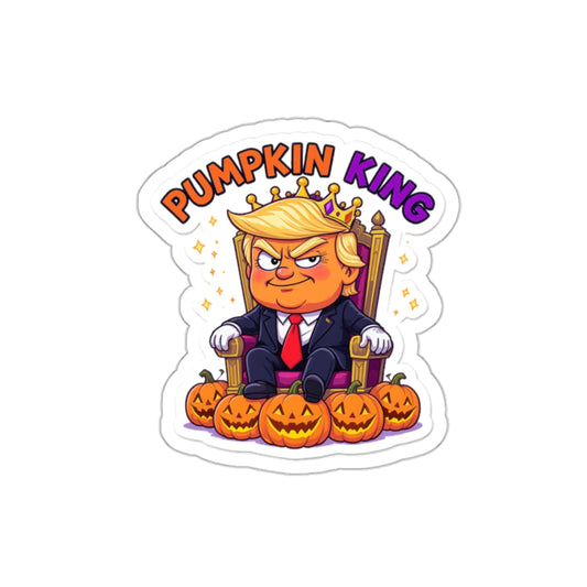 Pumpkin King Die-Cut Stickers | Fun Halloween Decor, Party Favors, Seasonal Gifts, Laptop Accessories, Quirky Wall Art