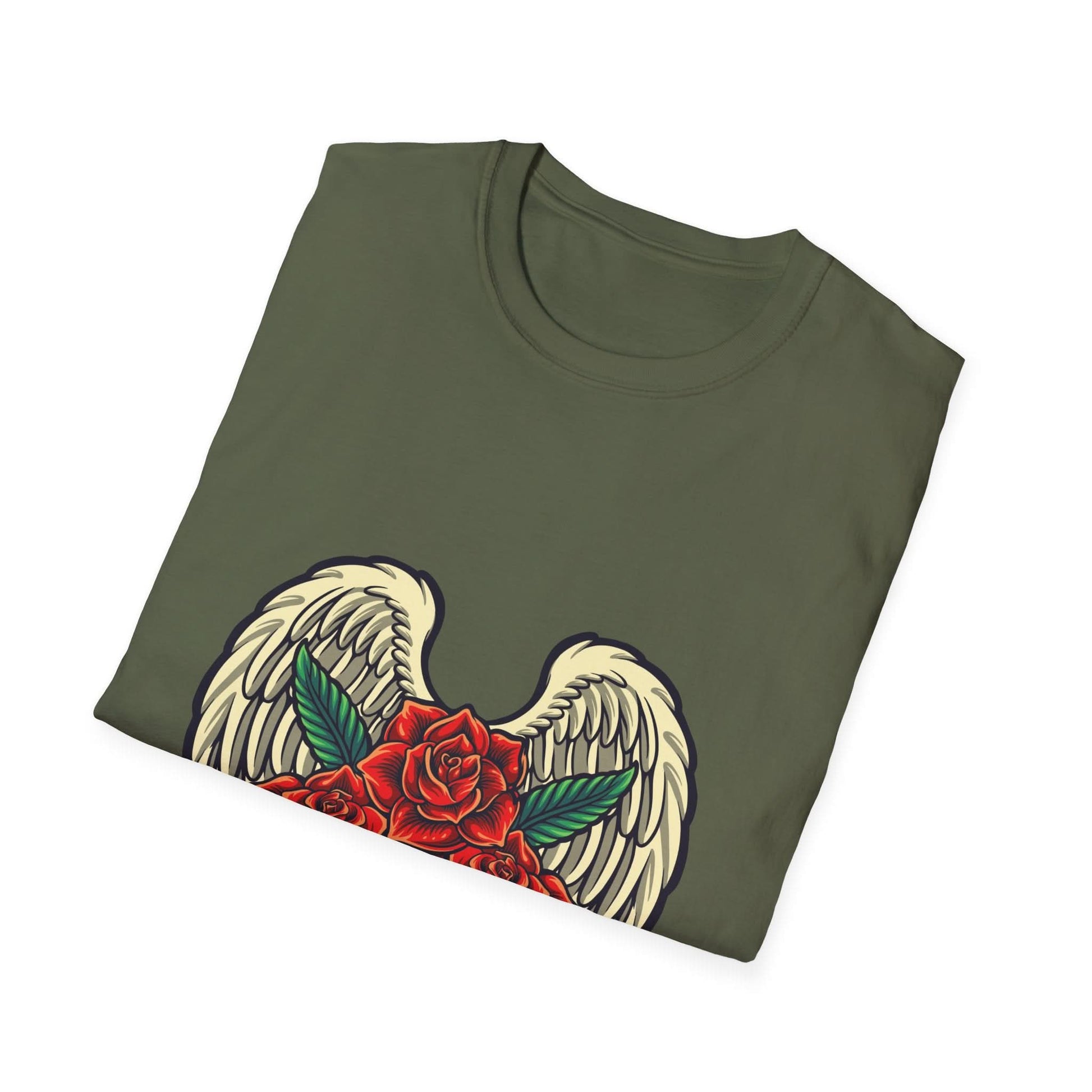 Red Rose Blooms with Angels Wings - Mleem
