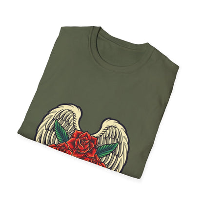 Red Rose Blooms with Angels Wings - Mleem