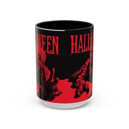 Halloween Accent Coffee Mug | Spooky Coffee Cup for Halloween Lovers, Trick or Treat Mug, Horror Decor, Gift for Fans