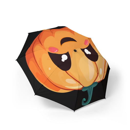 Cute Pumpkin Design Umbrella, Autumn Rain Gear, Halloween Accessory, Cute Gift for Fall, Child-Friendly Rain Protection