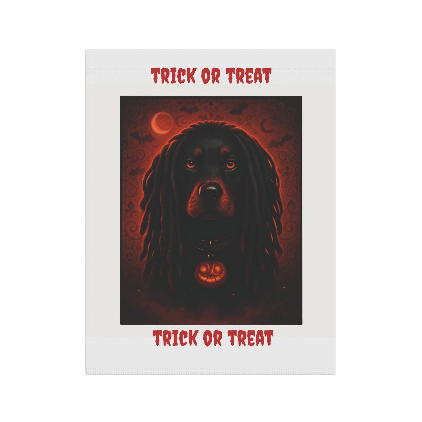 Halloween Garden Banner, Trick or Treat Decor, Fall Seasonal Flag, Dog Lover Gift, Outdoor Home Decoration