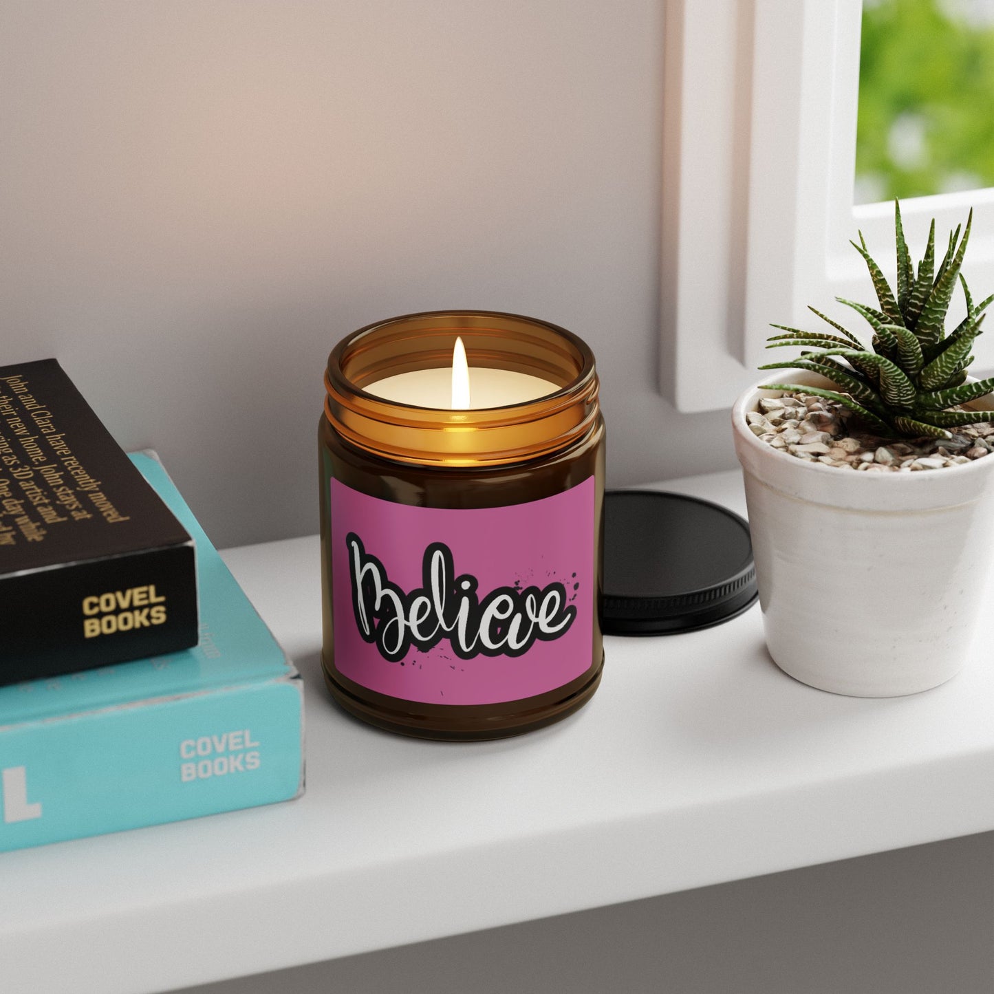 Believe Scented Soy Candle - Cozy Home Decor, Inspirational Gift