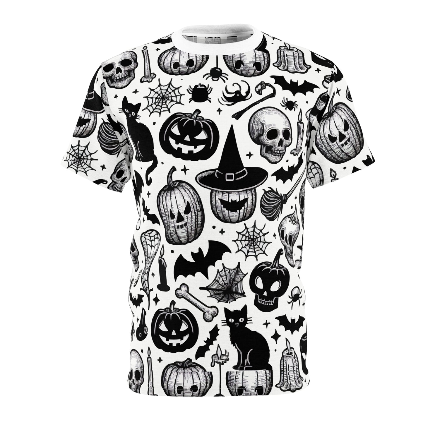 Halloween Graphic Tee, Spooky Shirt, Unisex Cut & Sew T-shirt, Party Wear, Horror Fashion, Halloween Costume