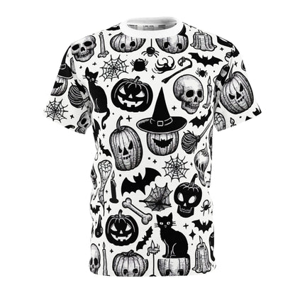 Halloween Graphic Tee, Spooky Shirt, Unisex Cut & Sew T-shirt, Party Wear, Horror Fashion, Halloween Costume