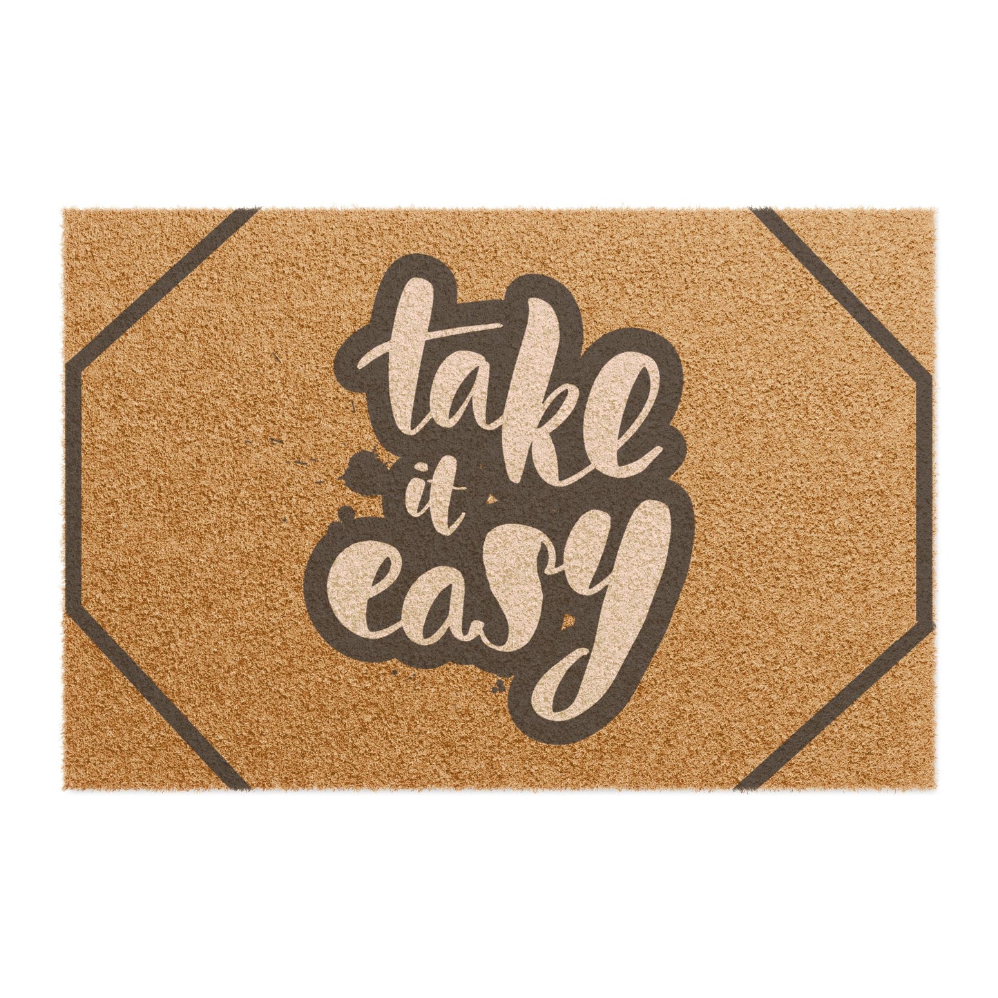 Welcome Doormat - Take It Easy | Front Door Mat | Home Decor | Housewarming Gift | Rustic Welcome Mat, Funny Doormat