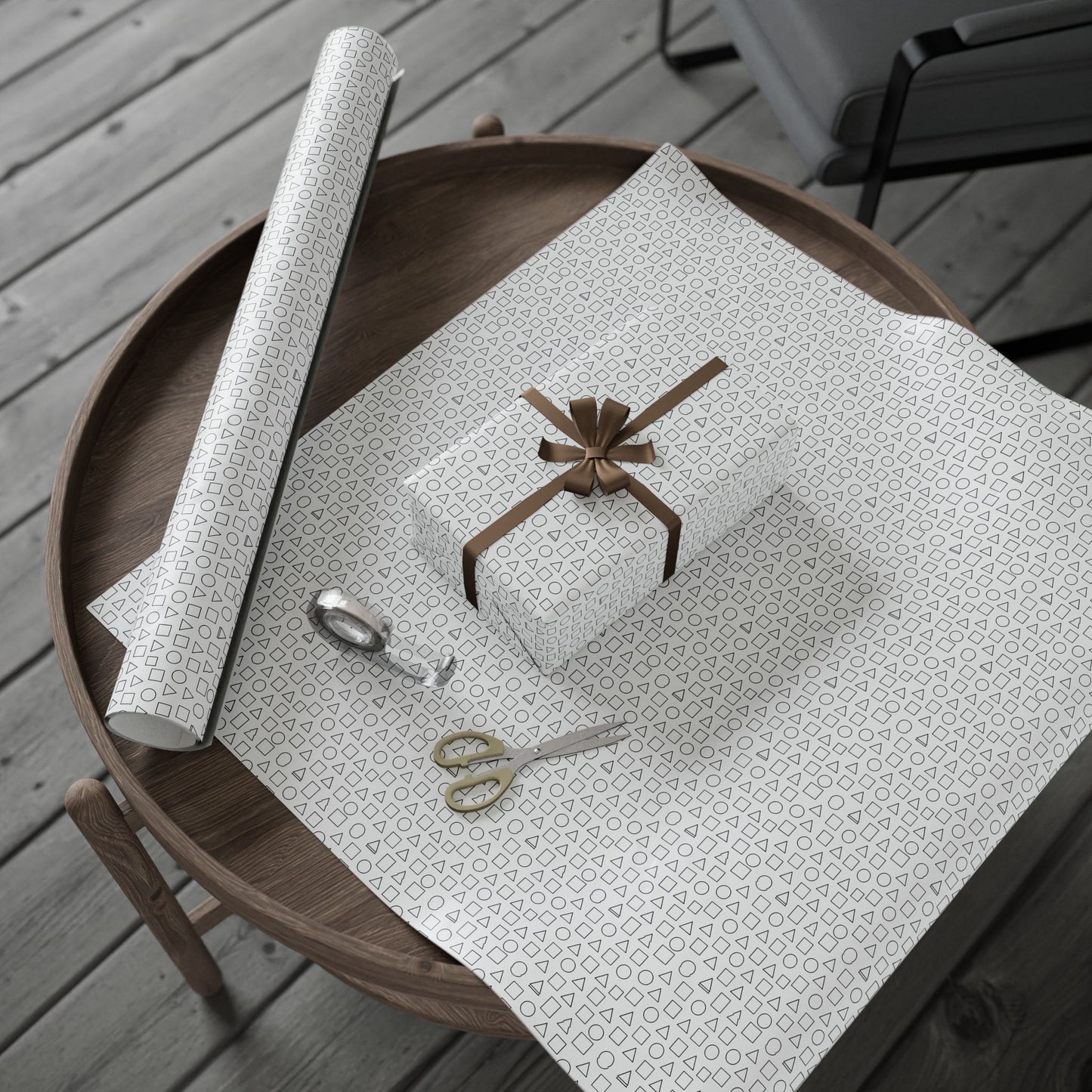 Chic Minimalist Wrapping Paper, Modern Gift Wrap, Geometric Patterns, Eco-Friendly Gift Packaging, Perfect for All Occasions